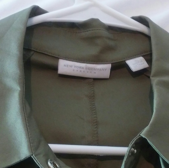 NY & Co. Midi Button Up Sheath Dress Sz L - Picture 2 of 6